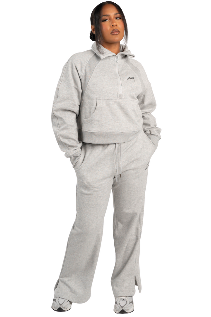 Women's Elite Flared Leg Fleece Pant - Heather Grey