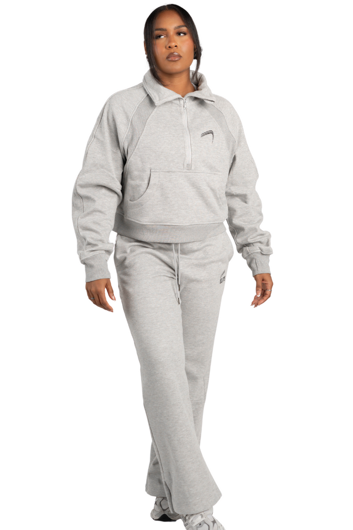 Women's Elite Flared Leg Fleece Pant - Heather Grey