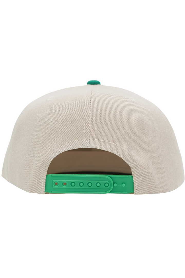 SULAB Kitten Football Snapback HAT - Tan/Green