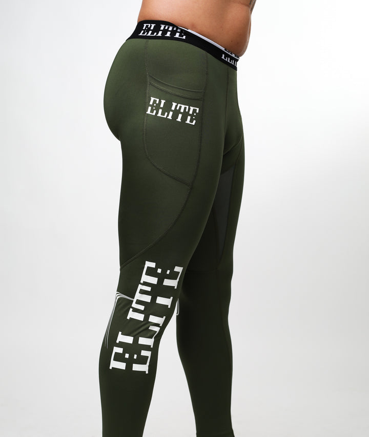 Elite Full Length Tights -Olive