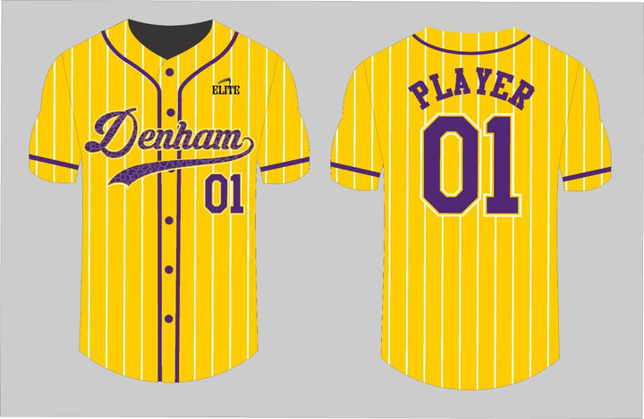 Yellow Team Shop Baseball Jersey - Yellow