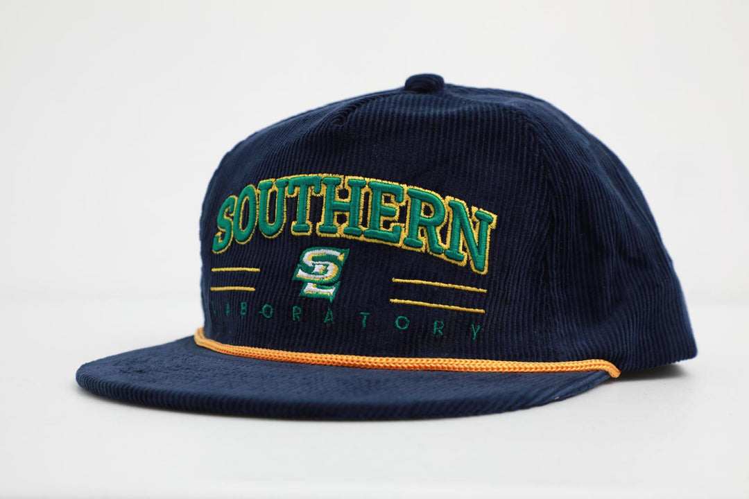 SULAB CLASSIC CORDUROY BASEBALL HAT - NAVY BLUE
