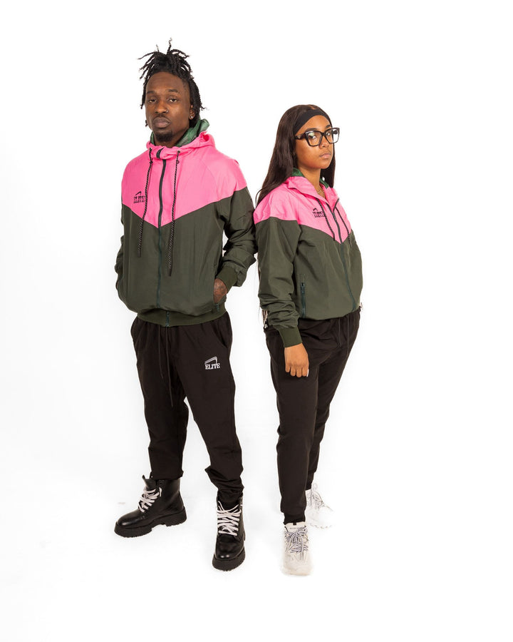 ELITE WINDBREAKER - Dark Grey & Pink
