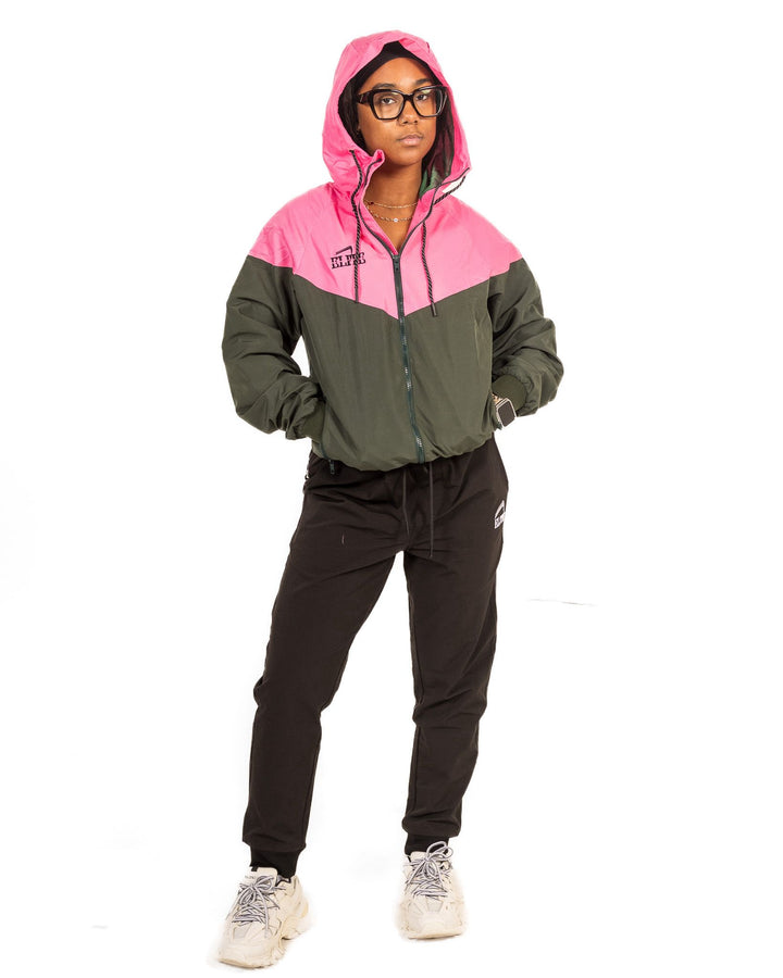 ELITE WINDBREAKER - Dark Grey & Pink