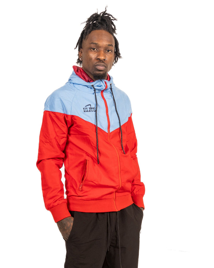 ELITE WINDBREAKER - Red & Sky Blue