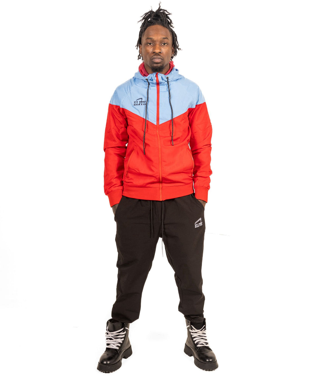 ELITE WINDBREAKER - Red & Sky Blue
