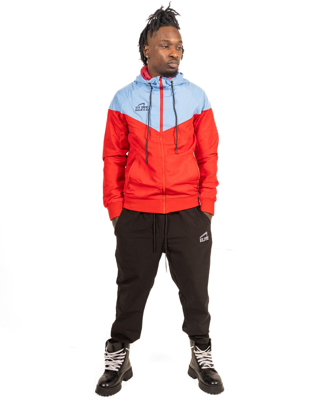 ELITE WINDBREAKER - Red & Sky Blue