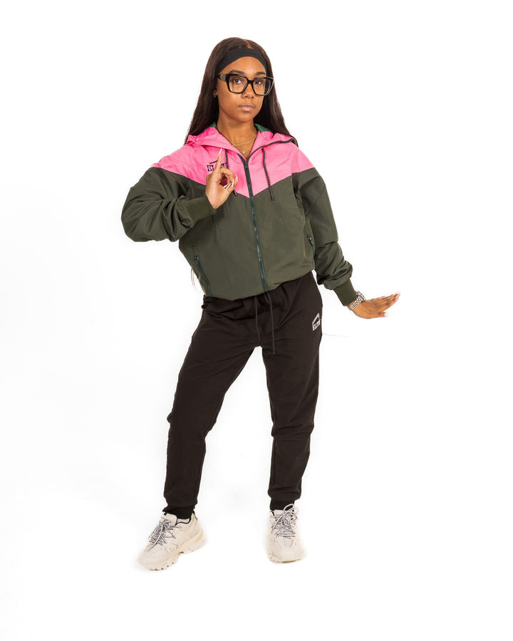 ELITE WINDBREAKER - Dark Grey & Pink