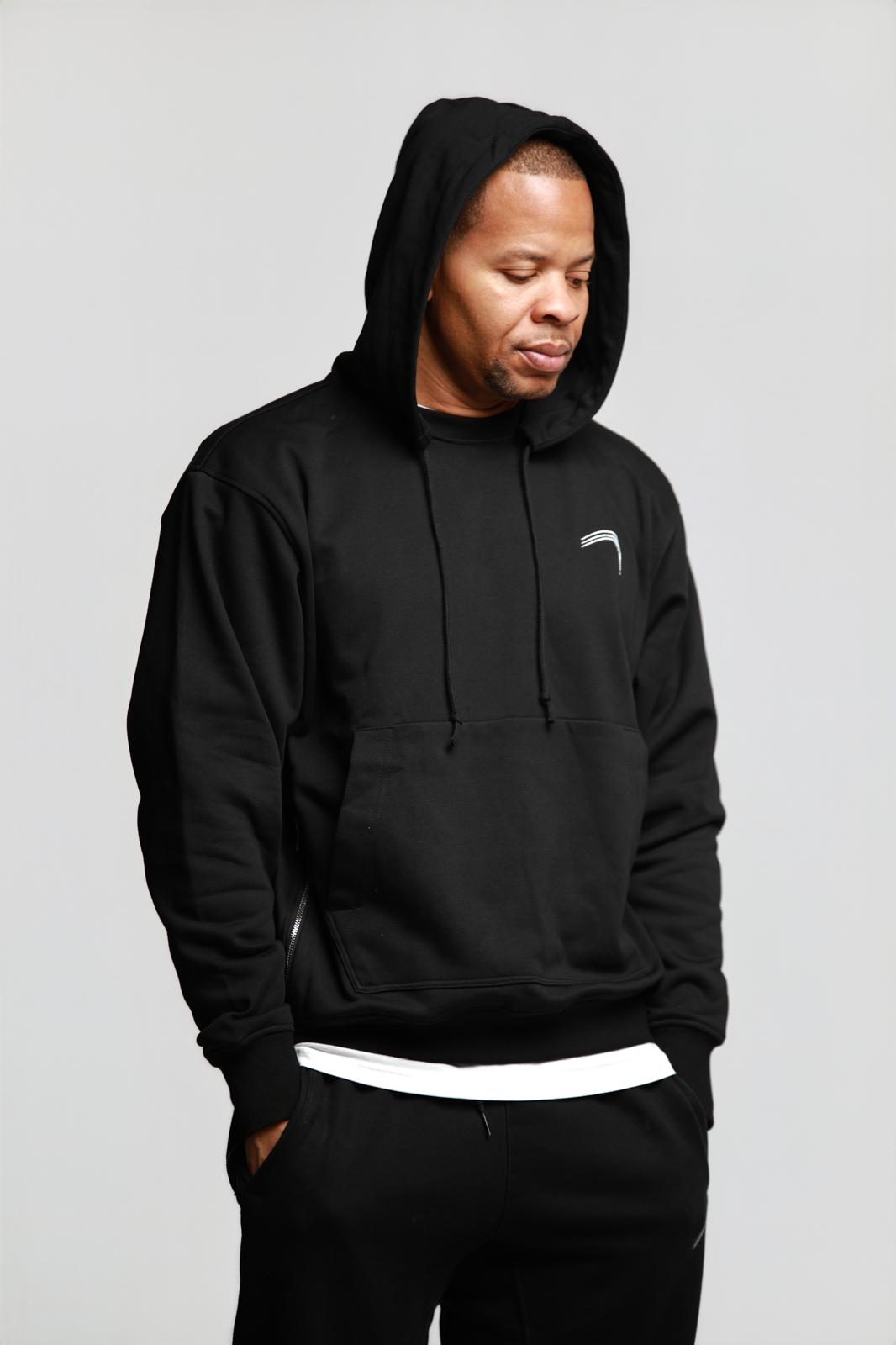 Elite Crewneck Hoody Set - Black