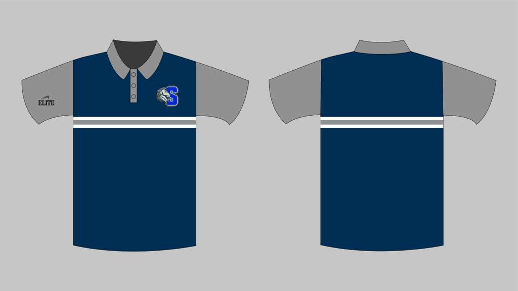 Scotlandville Pre-Engineering Polo - Navy & Gray