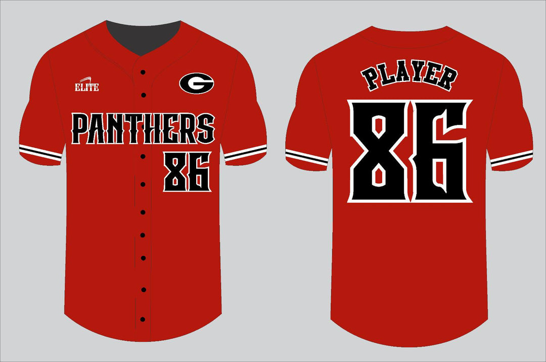 Glen Oaks Panthers Buttons Jersey - Red