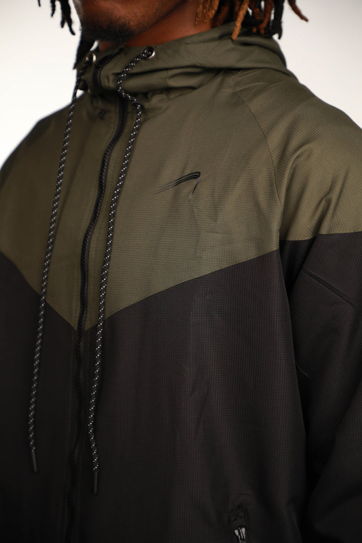 Elite Two Tone Windbreaker - Black