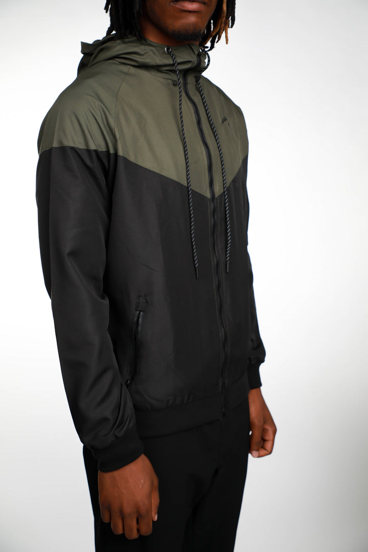 Elite Two Tone Windbreaker - Black