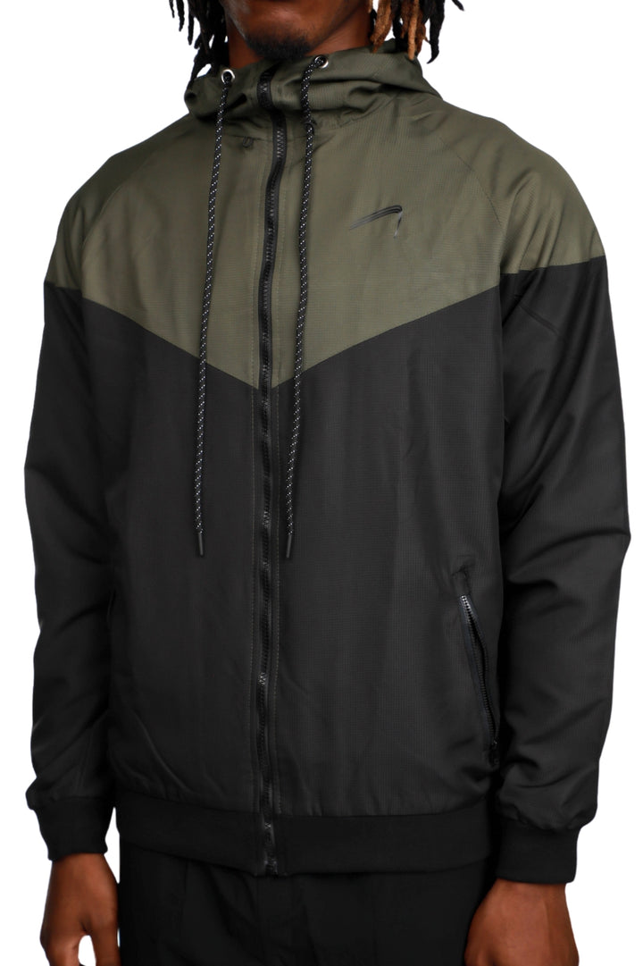 Elite Two Tone Windbreaker - Black