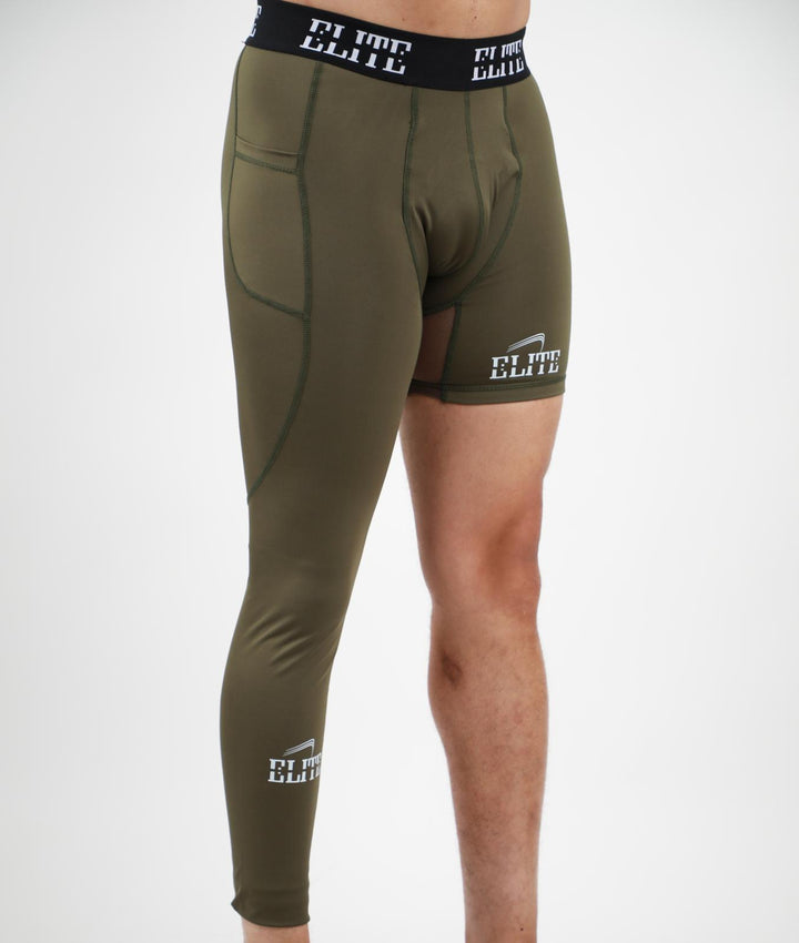Elite One Legged  Tights - Olive