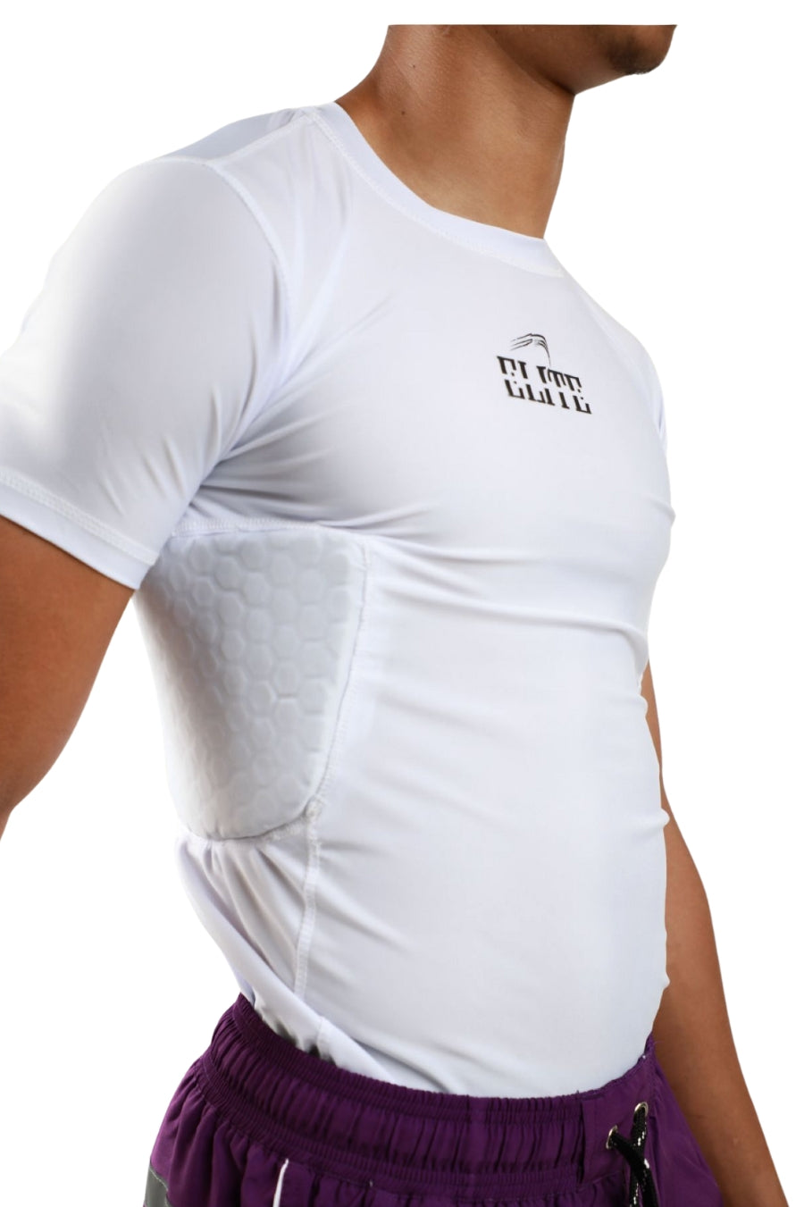 Elite - COMPRESSION PADDED SHIRT - WHITE
