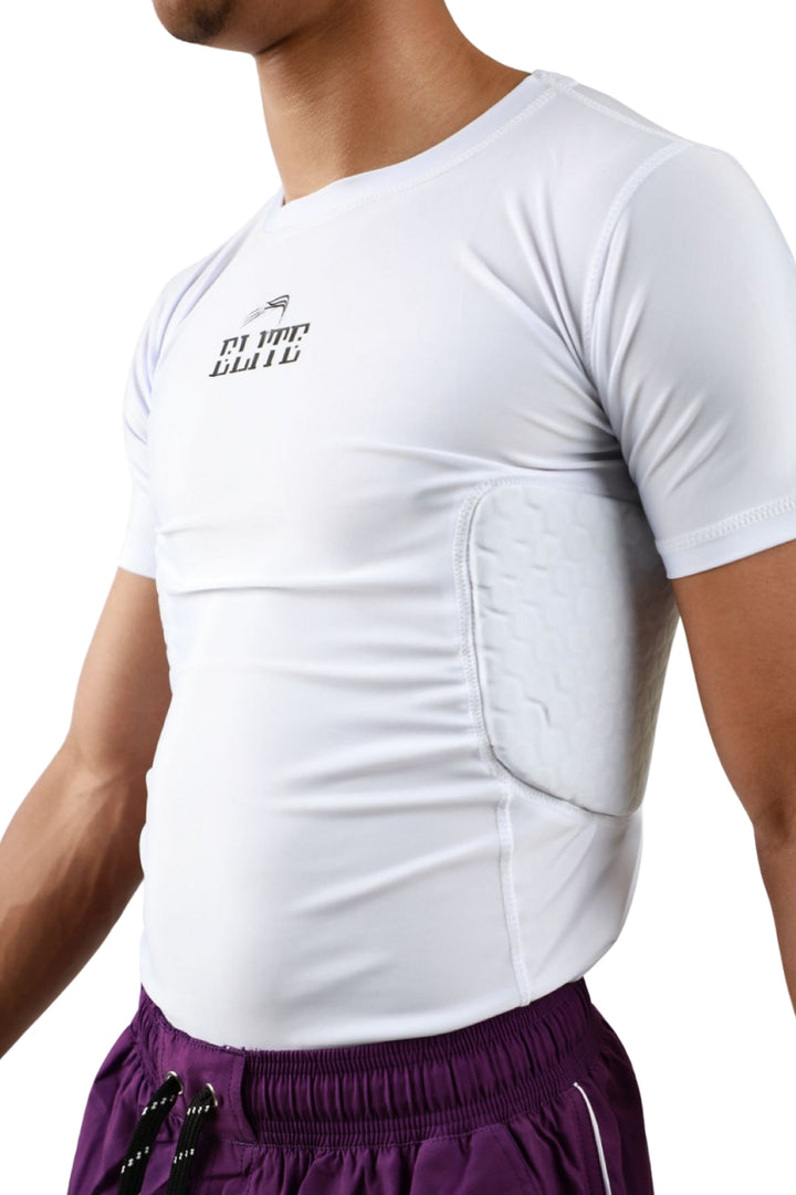 Elite - COMPRESSION PADDED SHIRT - WHITE