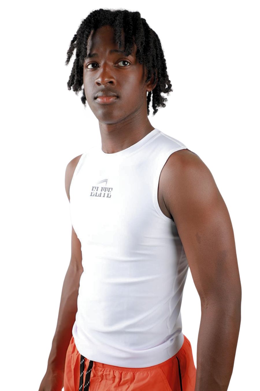 Elite - Sleeveless Compression Shirt - White