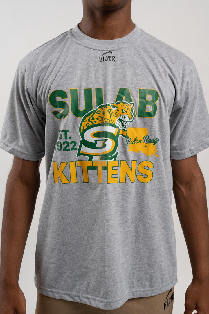SULAB Short Sleeve Shirt -  Heather Grey (Kitten Logo)