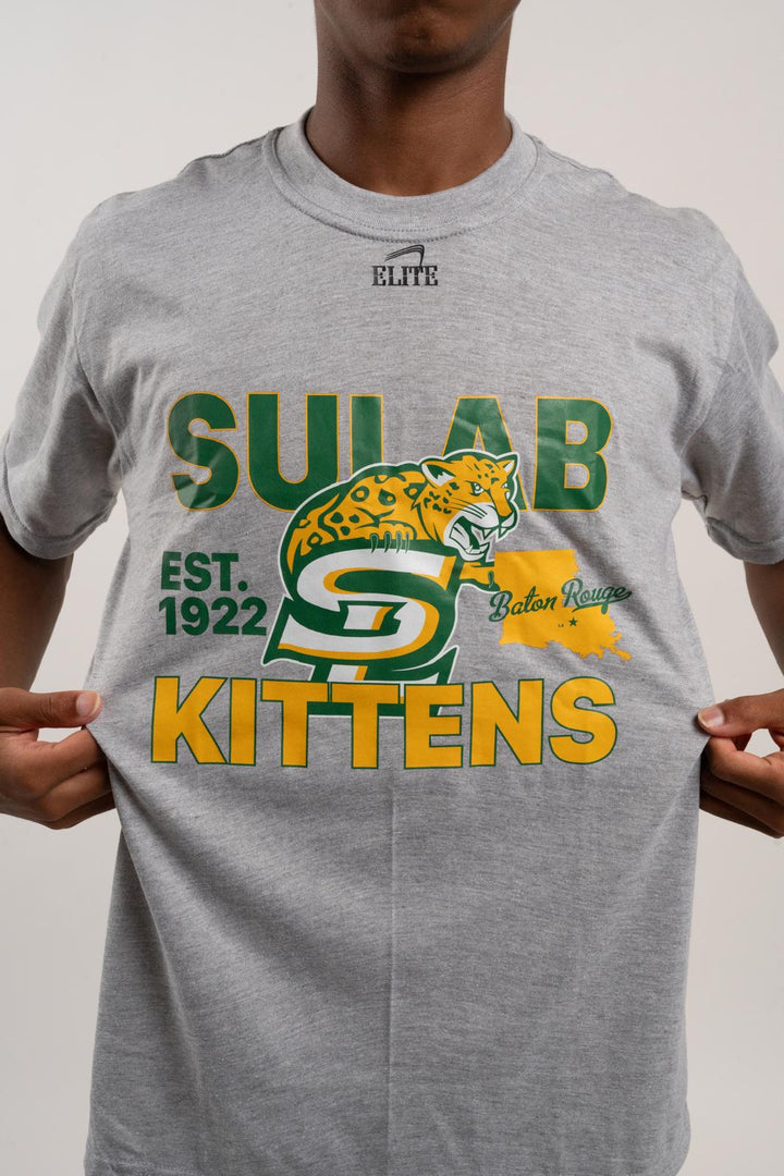 SULAB Short Sleeve Shirt -  Heather Grey (Kitten Logo)