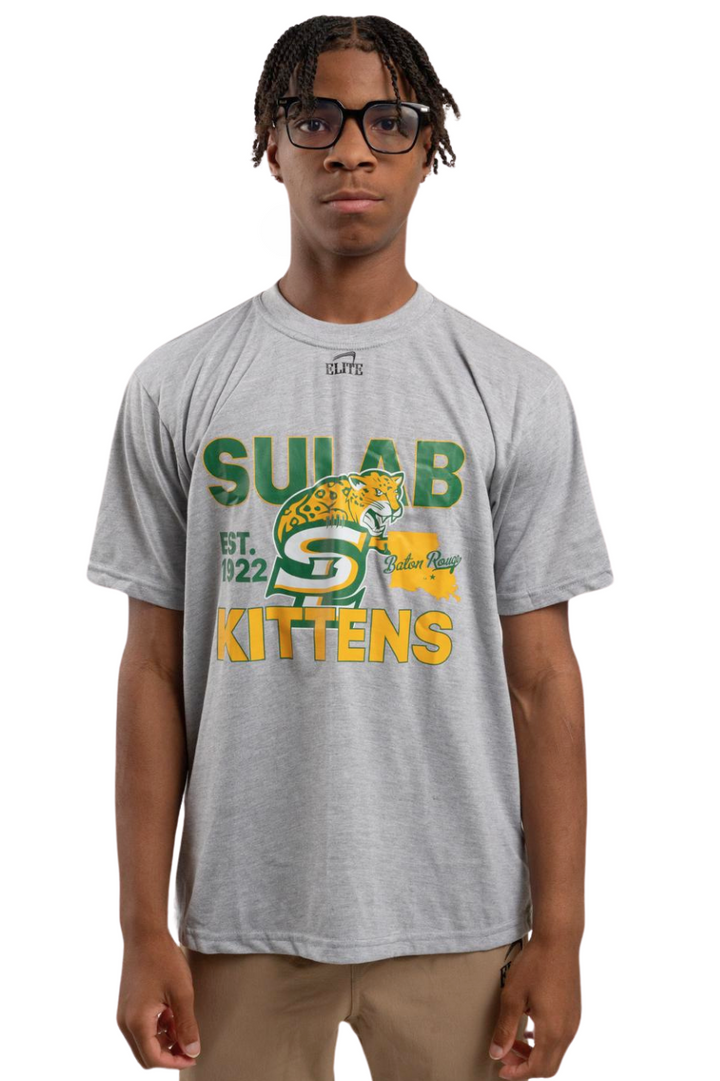 SULAB Short Sleeve Shirt -  Heather Grey (Kitten Logo)