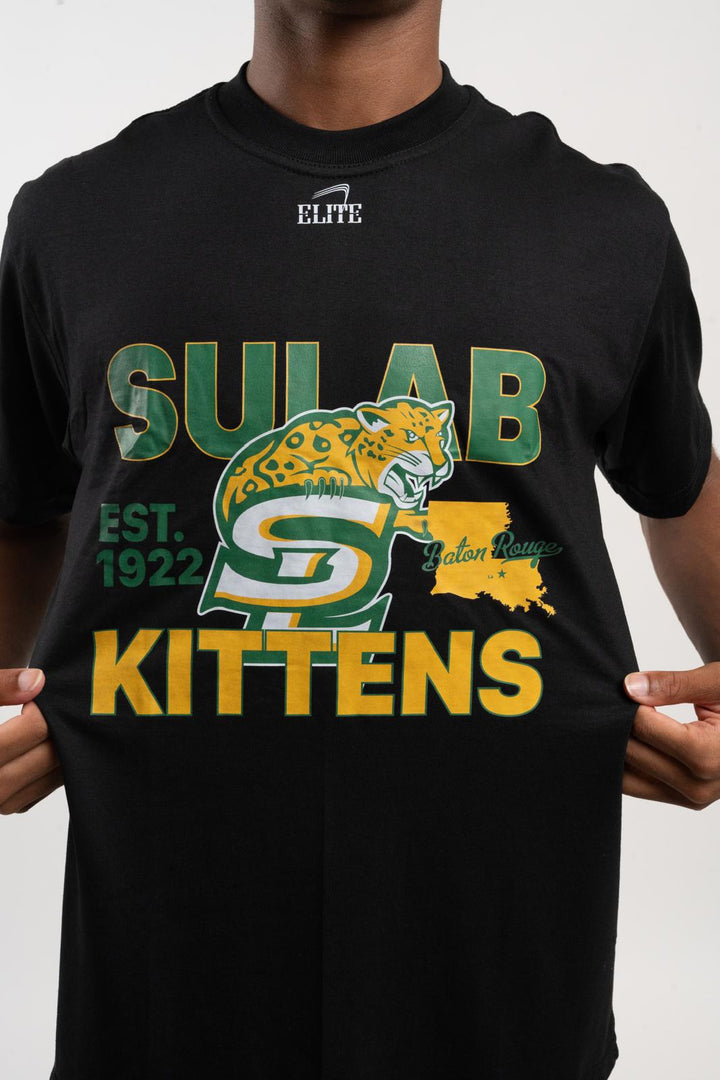 SULAB Short Sleeve Shirt -  Black (Kitten Logo)