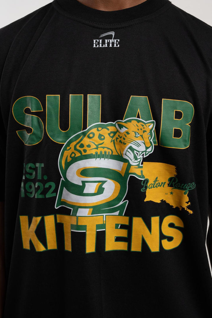 SULAB Short Sleeve Shirt -  Black (Kitten Logo)