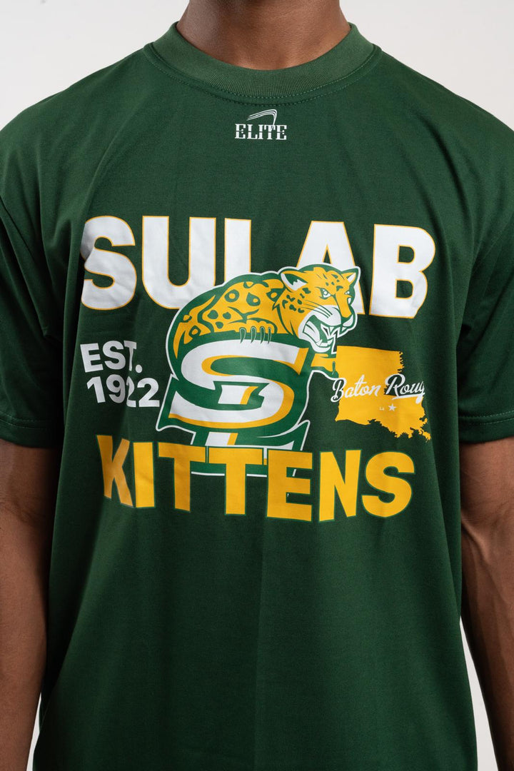 SULAB Short Sleeve Shirt -  Green (Kitten Logo)