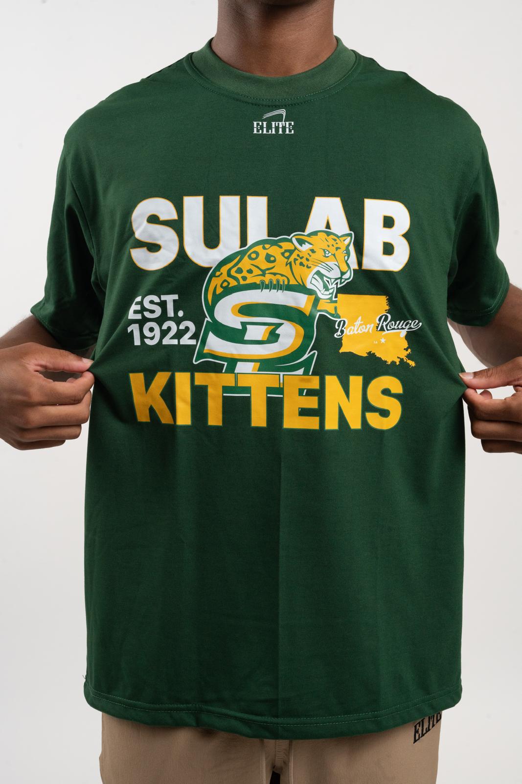 SULAB Short Sleeve Shirt -  Green (Kitten Logo)