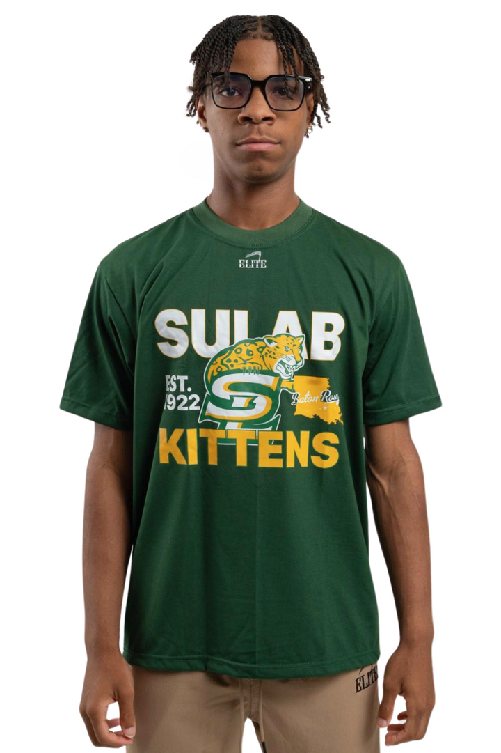 SULAB Short Sleeve Shirt -  Green (Kitten Logo)