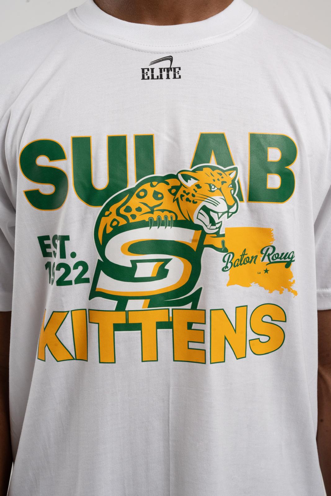 SULAB Short Sleeve Shirt -  White (Kitten Logo)