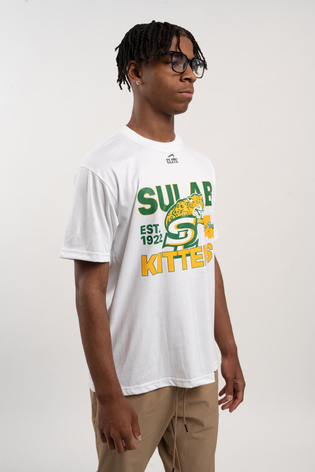 SULAB Short Sleeve Shirt -  White (Kitten Logo)