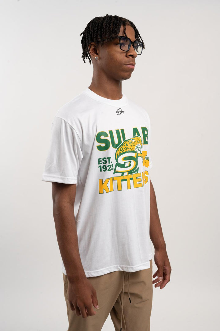 SULAB Short Sleeve Shirt -  White (Kitten Logo)