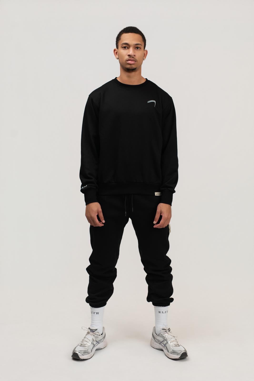ELITE CREWNECK COMFY SET - Black
