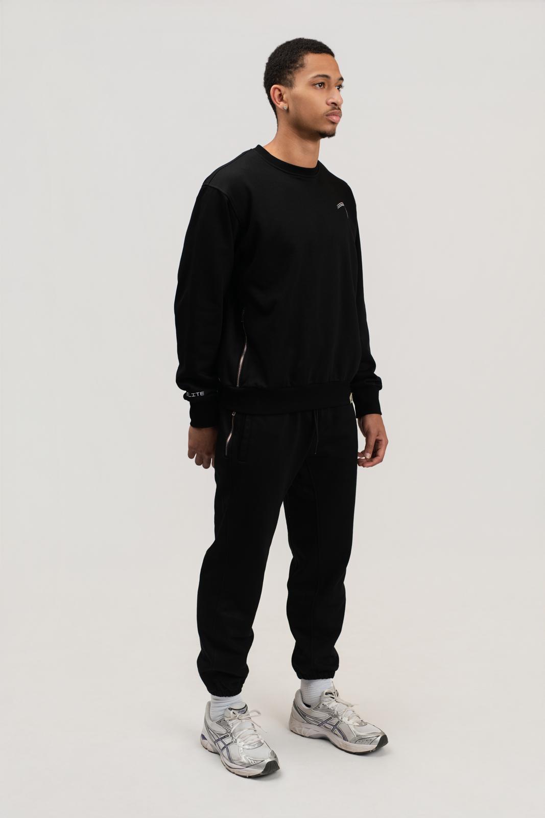ELITE CREWNECK COMFY SET - Black