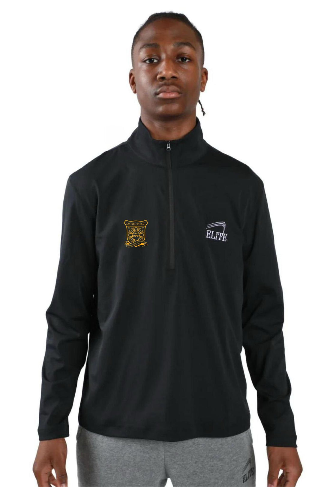 SH 1/2 Zip Performance Shirt- black