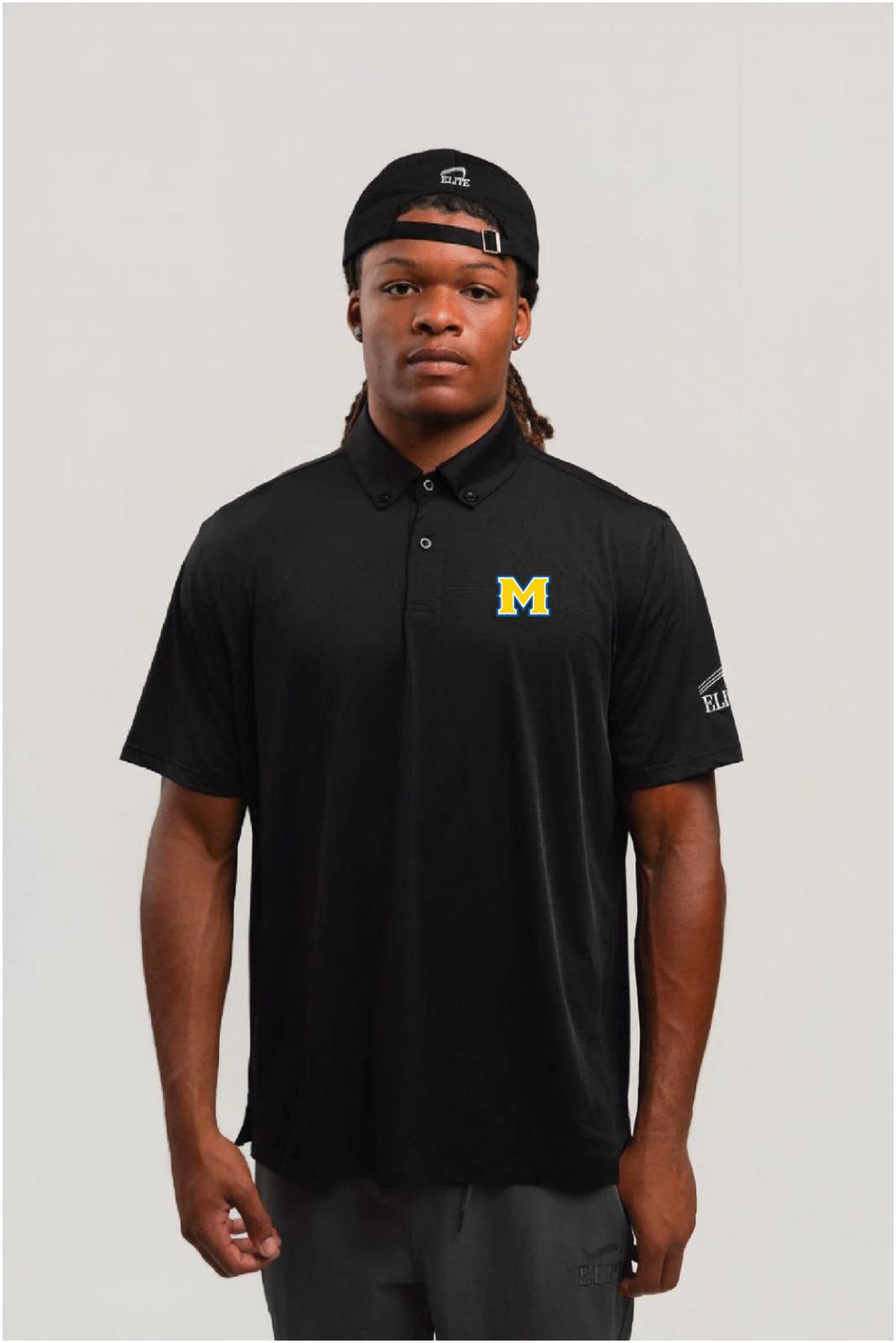 McNeese Four Button Polo - Black
