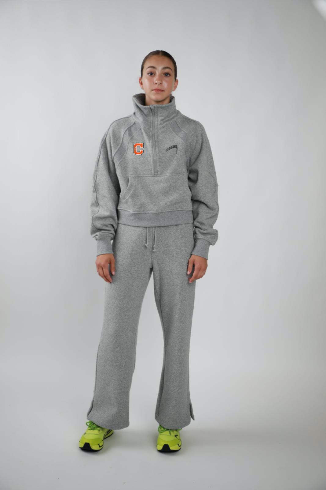 Catholic High Bears Fleece Cropped Pullover Set - WOMEN'S - Grey