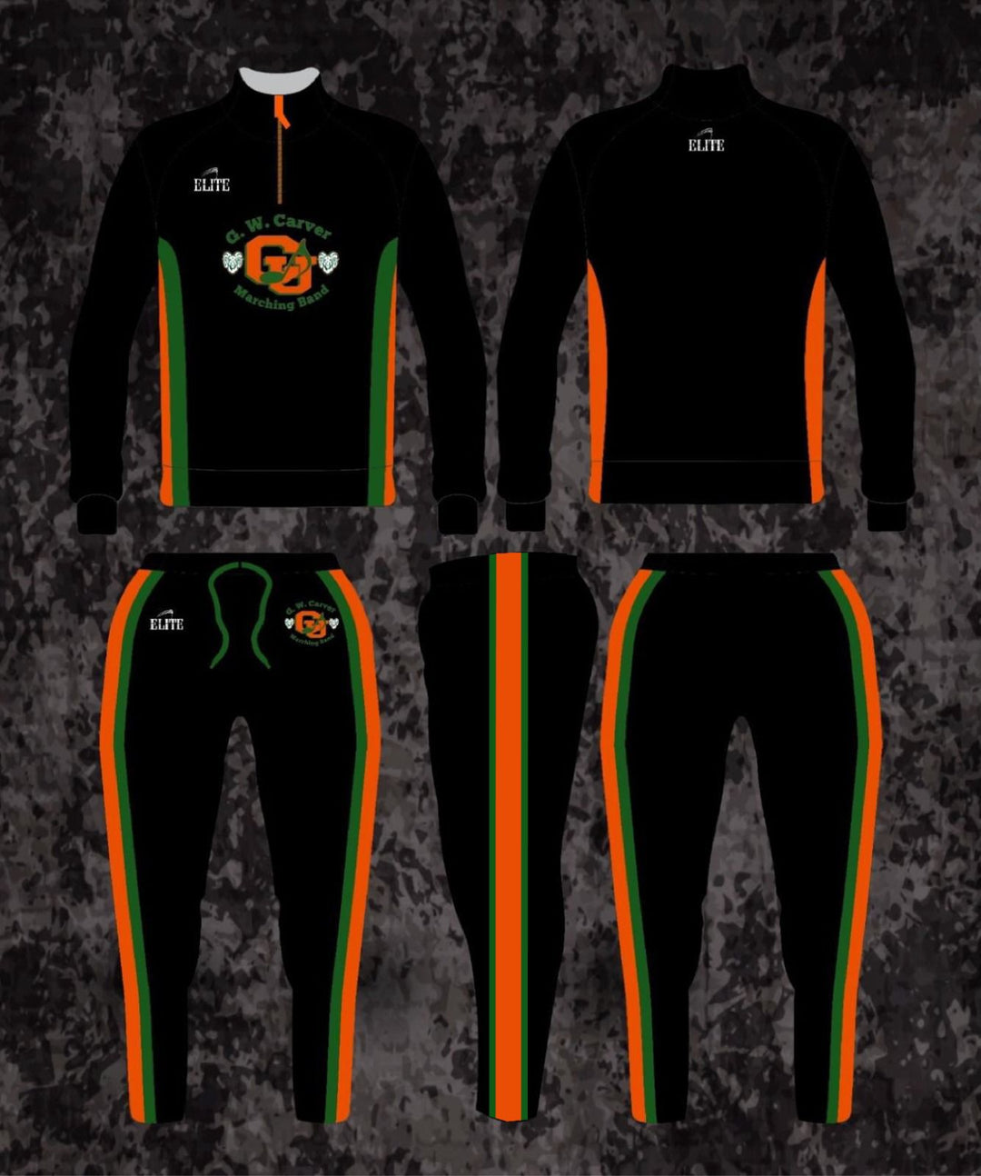 Carver Band Chaperone Track Suit - Black