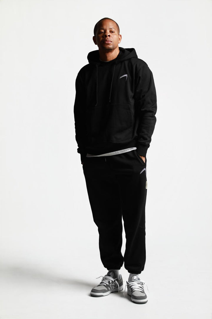 Elite Crewneck Hoody Set - Black