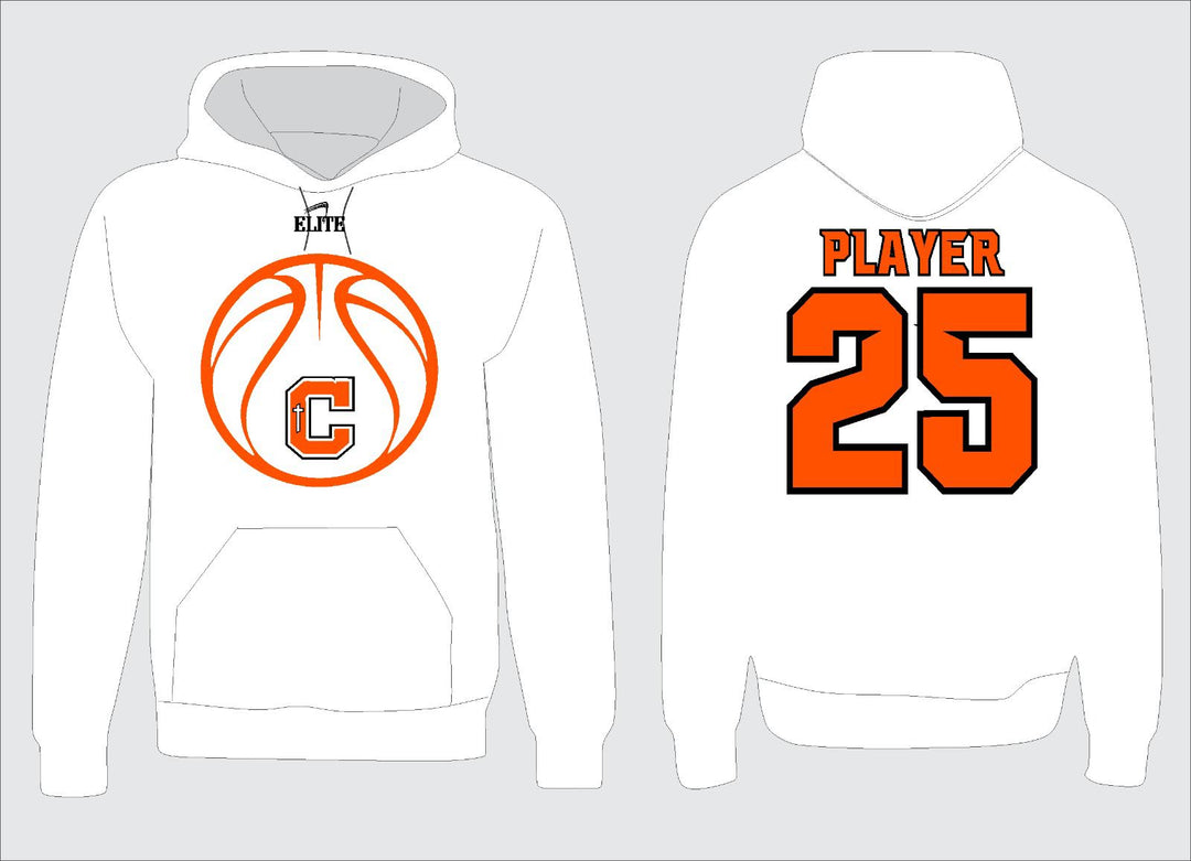 Catholic High Bears Basketball Hoodie - White