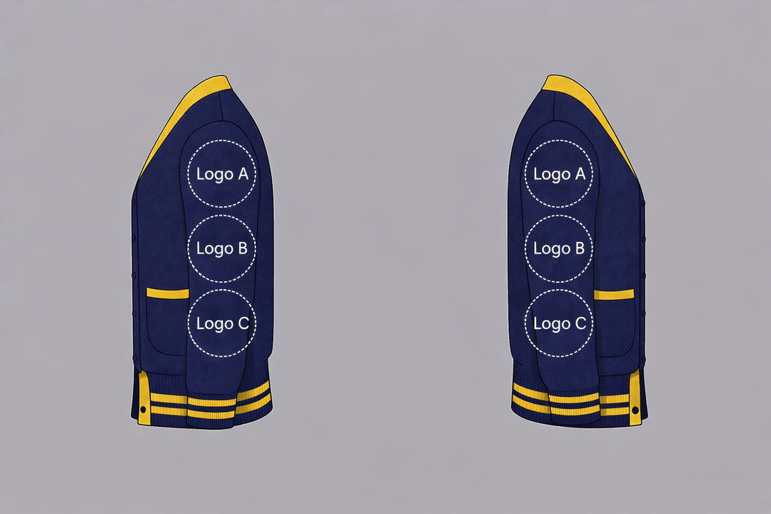 Helix Aviation Letterman Cardigan + 2 Logos