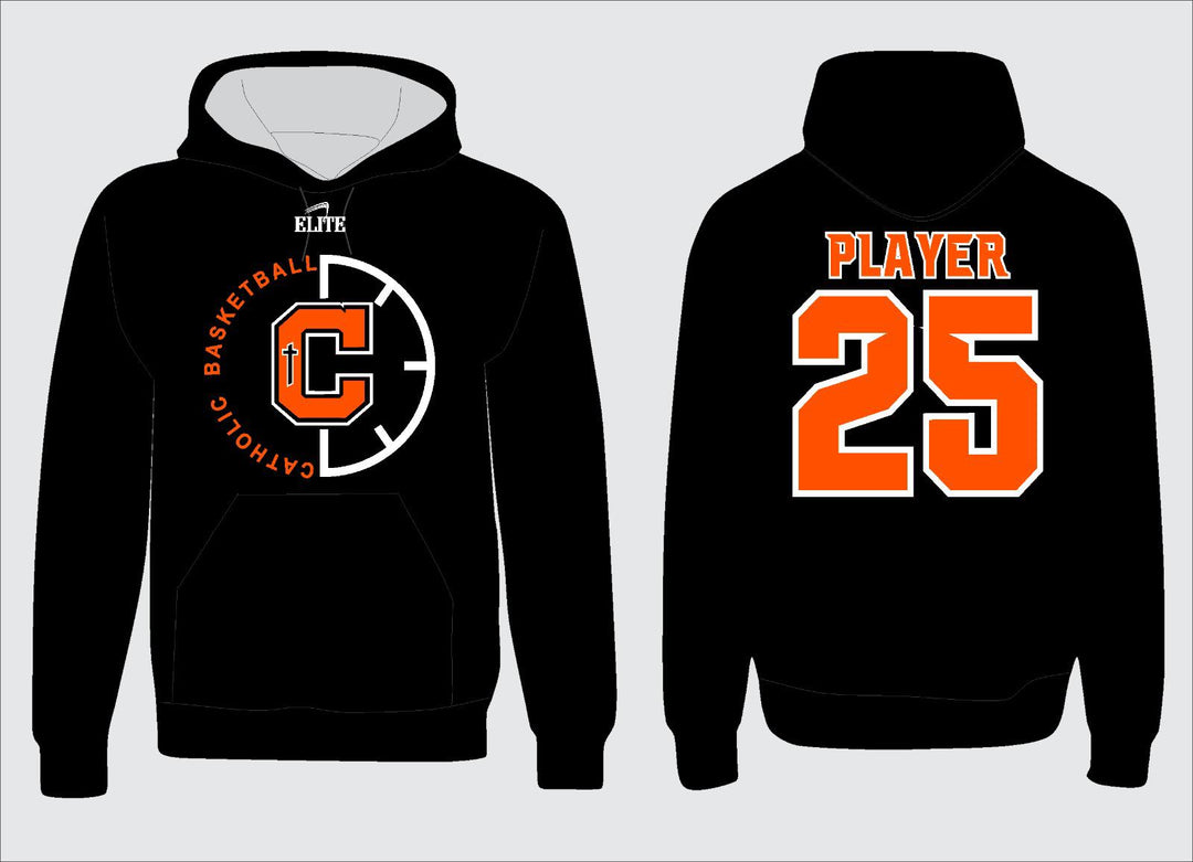 Catholic High Bears Basketball Hoodie - Black ( C Logo )
