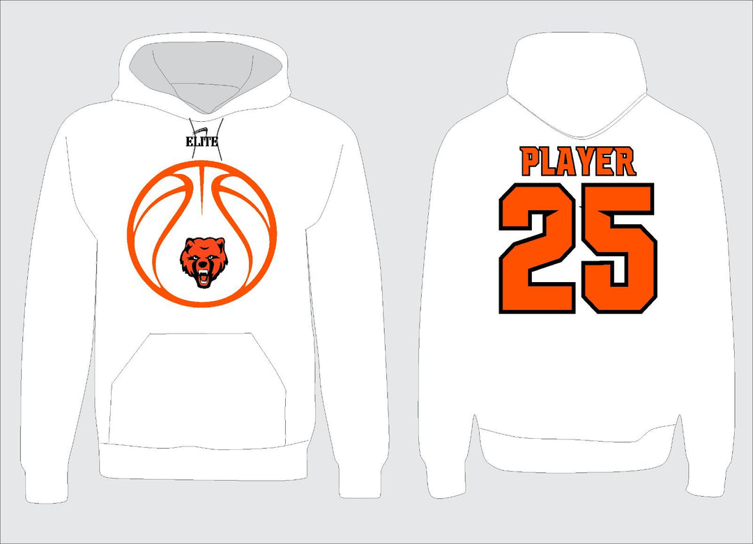 Catholic High Bears Basketball Hoodie - White (Bear Basket)