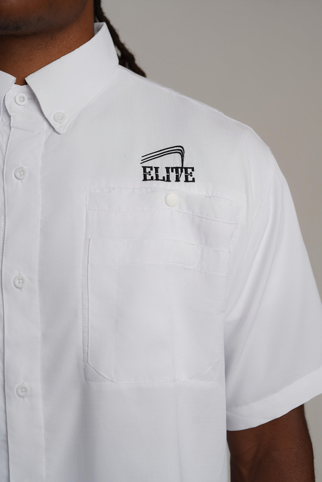 Central Wildcats Full Button Polo - White