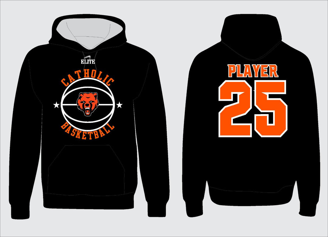 Catholic High Bears Basketball Hoodie - Black ( Bear Logo )