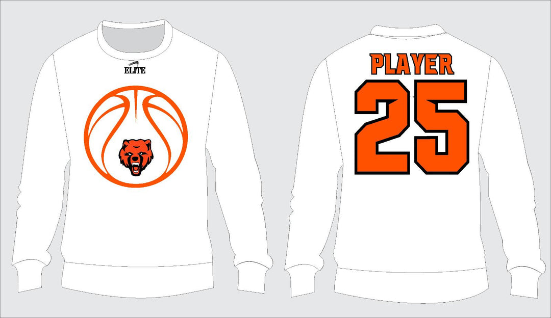 Catholic High Bears Basketball Crewneck - White (Bear Basket)